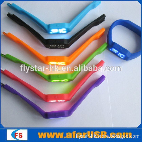 2015 Hot seling colorful silicone LED wrist brand USB stick memory waterproof usb pendrive